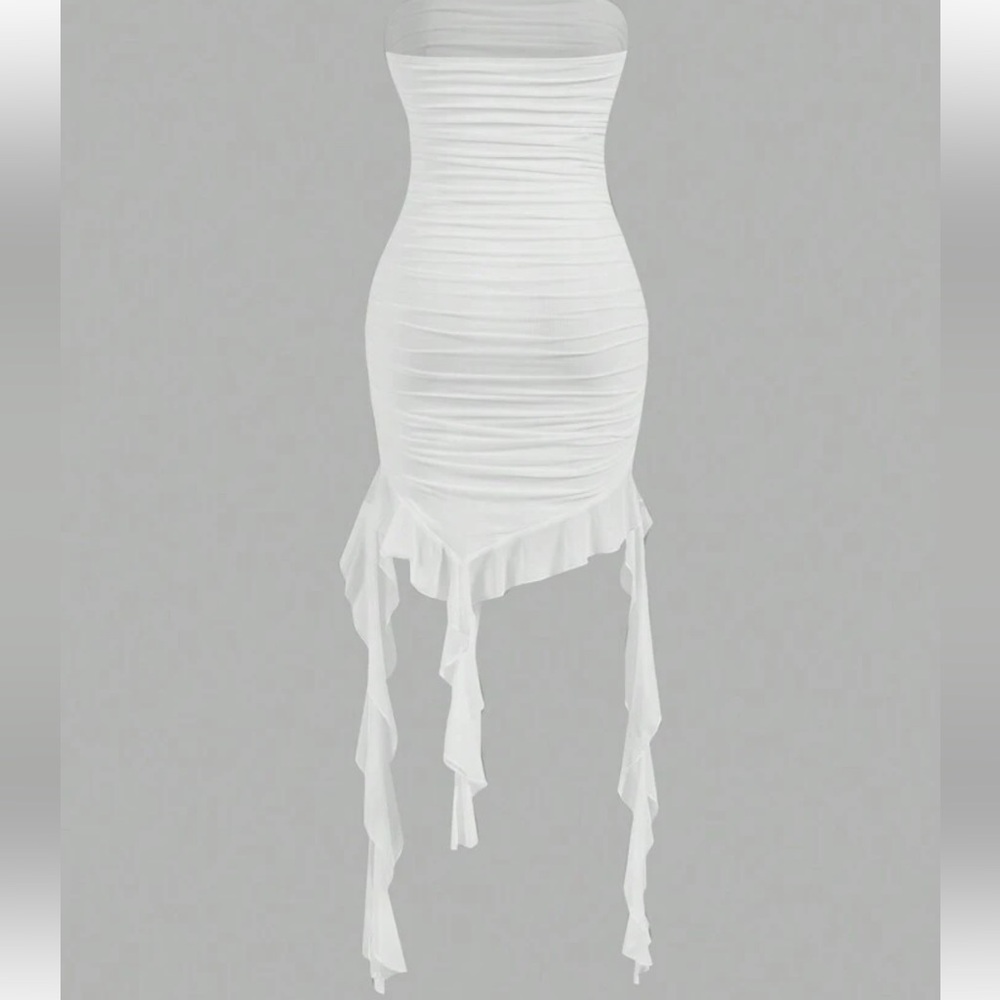White strapless dress size XL